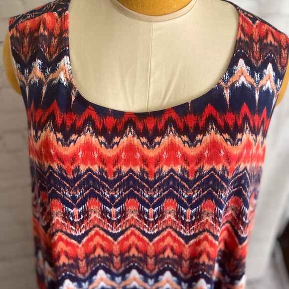 Ladies Womens Plus size 3X red blue dress - Picture 7 of 8